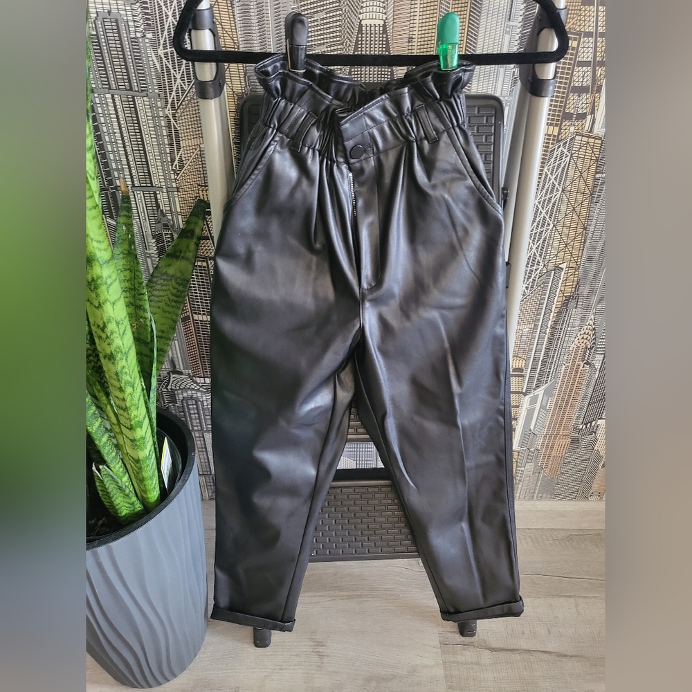 Mango faux leather pants